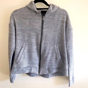 Forever 21 Textured Zip Up Hoodie with Pockets